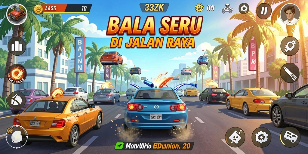 Gameplay Racing yang menegangkan dengan grafis memukau.