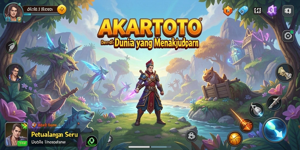 Tampilan gameplay seru di dunia petualangan AKARTOTO.