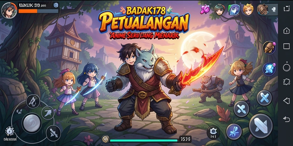 Screenshot dari BADAK178 menampilkan aksi seru di dunia anime.