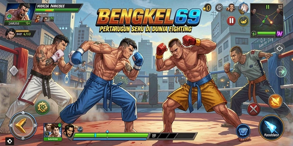 Tampilan gameplay BENGKEL69 yang penuh aksi dan pertarungan seru.