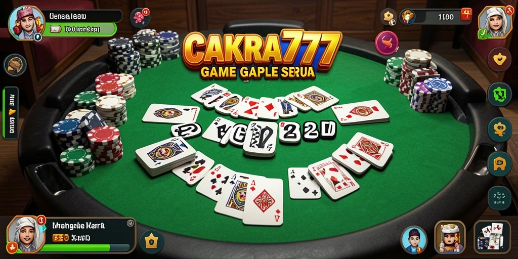 Tampilan utama game Gaple CAKRA777 dengan gameplay yang seru.