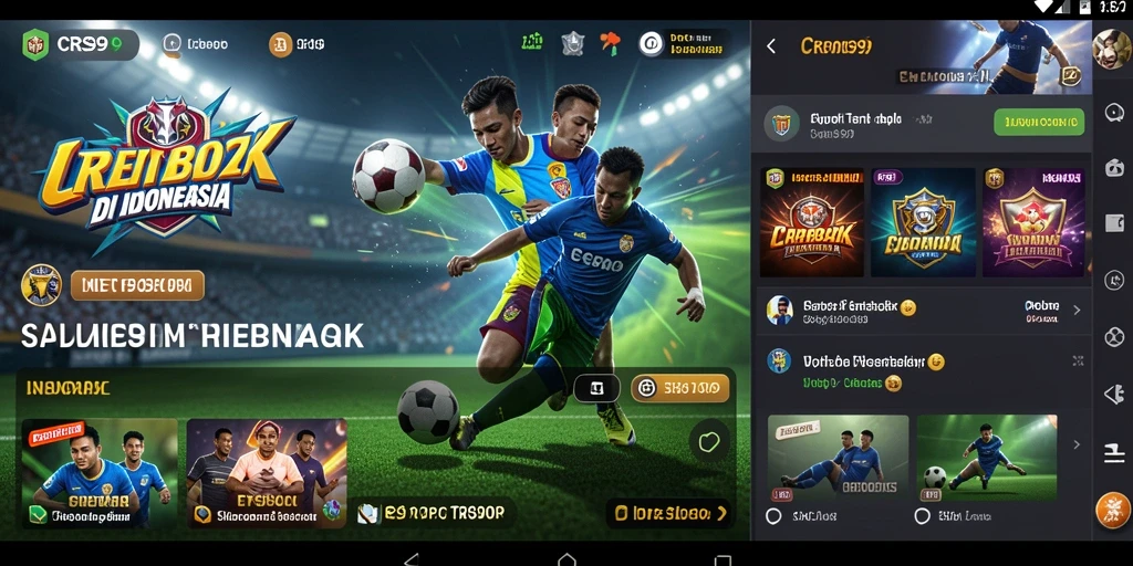 Screenshot utama CRS99 menampilkan tampilan antarmuka taruhan olahraga yang interaktif.