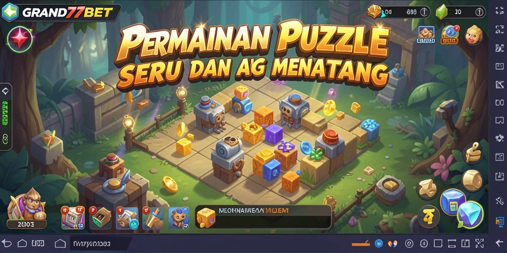 Tangkapan layar gameplay GRAND77BET menampilkan tantangan Puzzle yang seru.