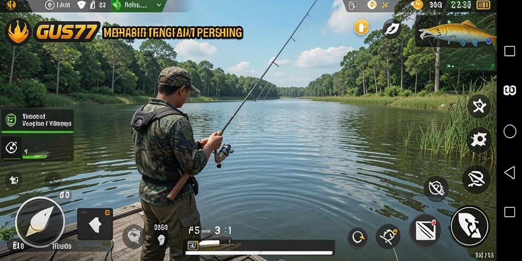 Tangkapan ikan yang mengesankan dalam gameplay GUS77.