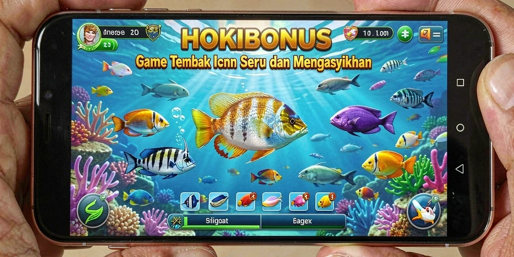 Tampilan gameplay seru dari HOKIBONUS saat berburu ikan.