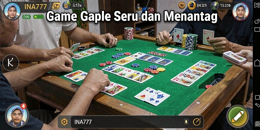 Tampilan gameplay Gaple yang menarik di INA777.