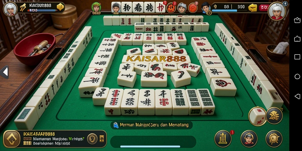 Gameplay seru KAISAR888 dengan desain grafis Mahjong yang menawan.