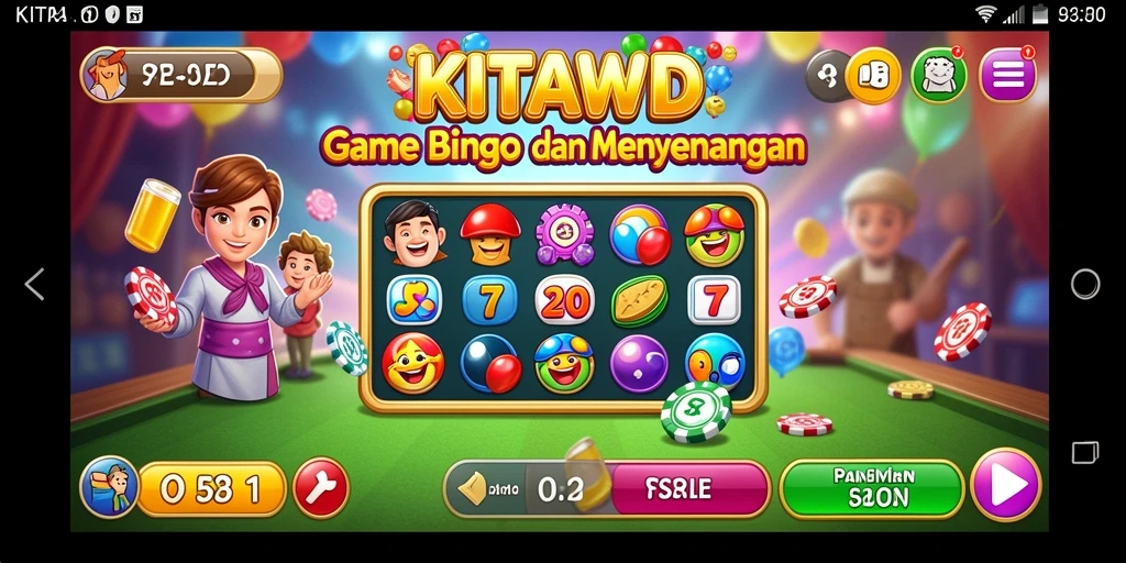 Tampilan gameplay seru dalam aplikasi KITAWD Bingo.