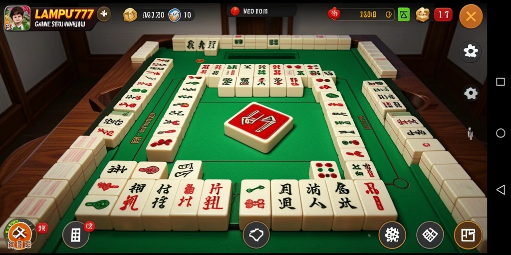 Tampilan gameplay Mahjong yang menarik di LAMPU777.