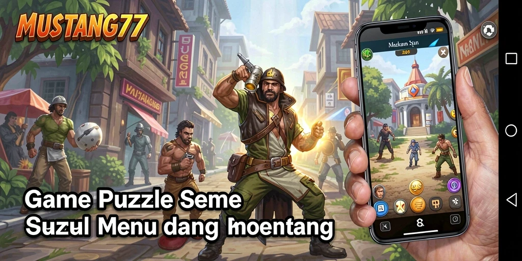 Tampilan gameplay seru dan menarik dari MUSTANG77 dalam game Puzzle.
