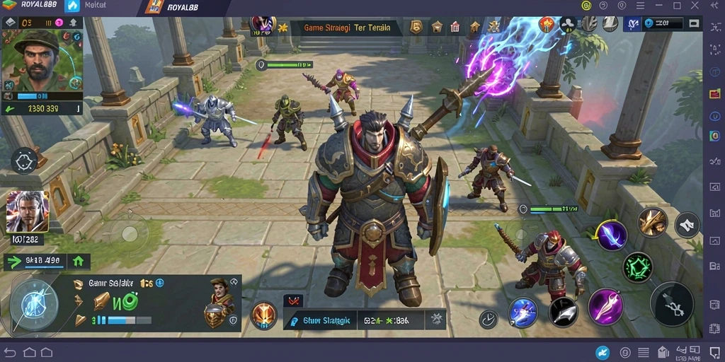 Screenshot gameplay <strong>ROYAL88</strong> yang penuh aksi dan strategi.
