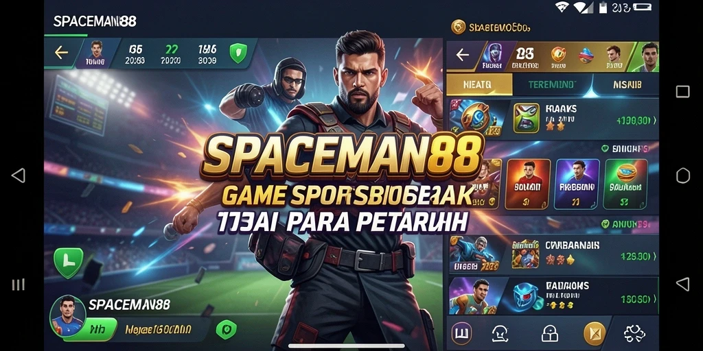 Screenshot utama SPACEMAN88 menunjukkan pengalaman taruhan olahraga yang interaktif.