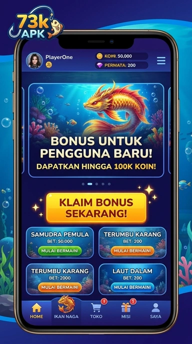 Tampilan antarmuka 73k yang user-friendly.